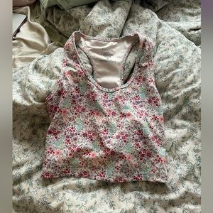 floral workout top